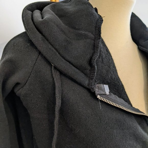 NWT Cosplay Harajuku Black Fleece Skirted Hoodie with Ears - Picture 5 of 9